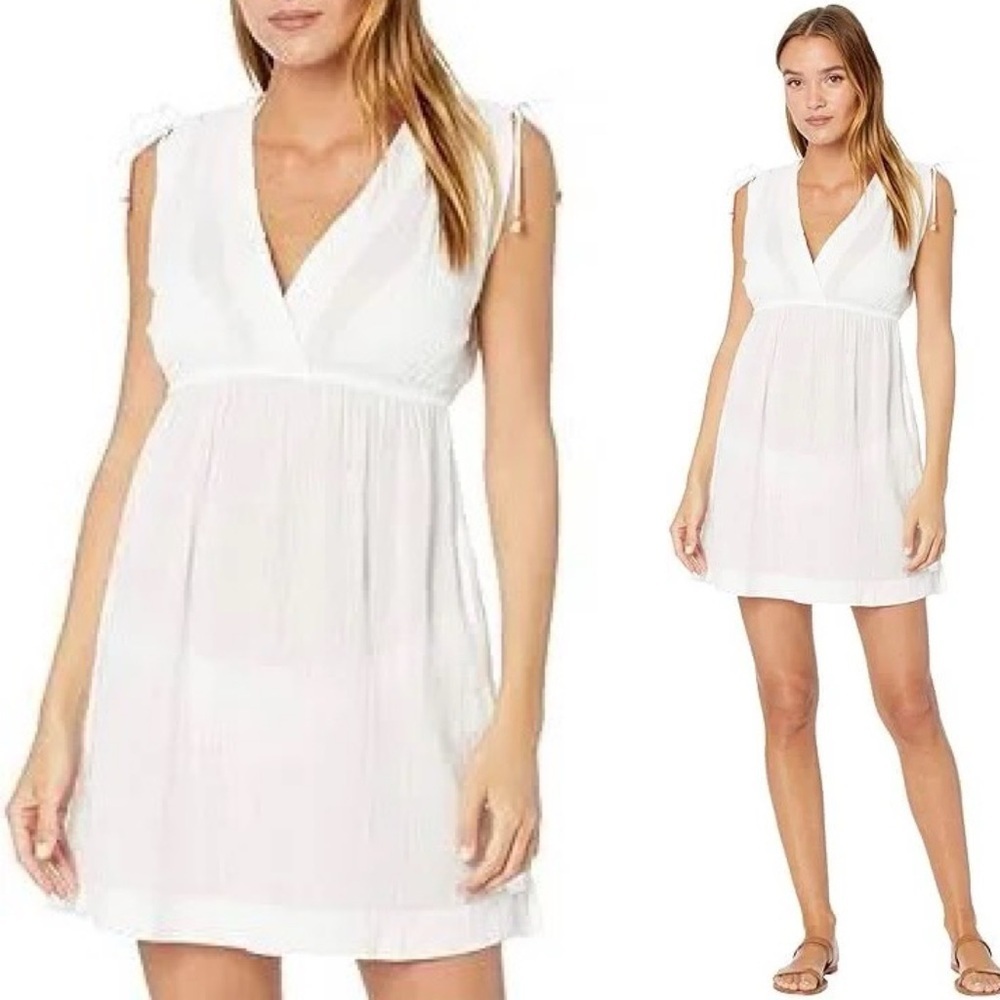 Lauren Ralph Lauren Farrah Elegant White Swim Coverup L